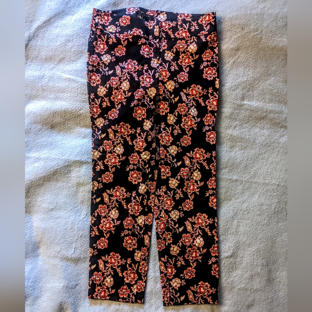Anne Taylor Flower Patterned Trouser Pants 2P